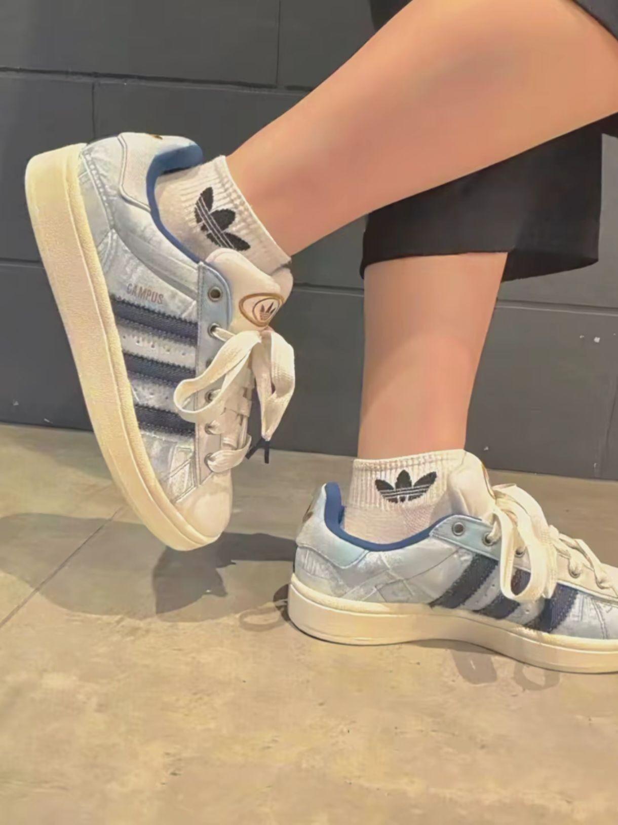 Adidas 牛仔蓝板鞋✨一眼心动的复古感!